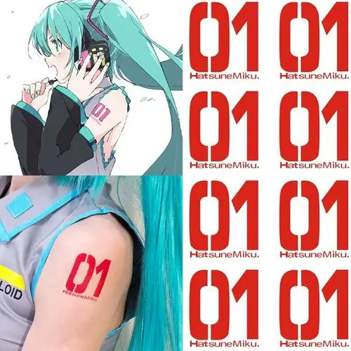 Nálepky s 5ks japonsko Anime mi ku vodotesný dlhotrvajúci dlhotrvajúca nálepka COS0203 Periférna klobúk Sune cosplay príslušenstvo nálepky