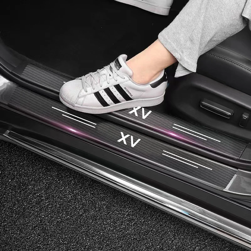 Nálepky z uhlíkových vlákien pre Subaru XV Logo SILL SILL SILL SILL Automatické kmeň Dvere SILL SILL COUFF PRÍSLUŠENSTVO STYLING