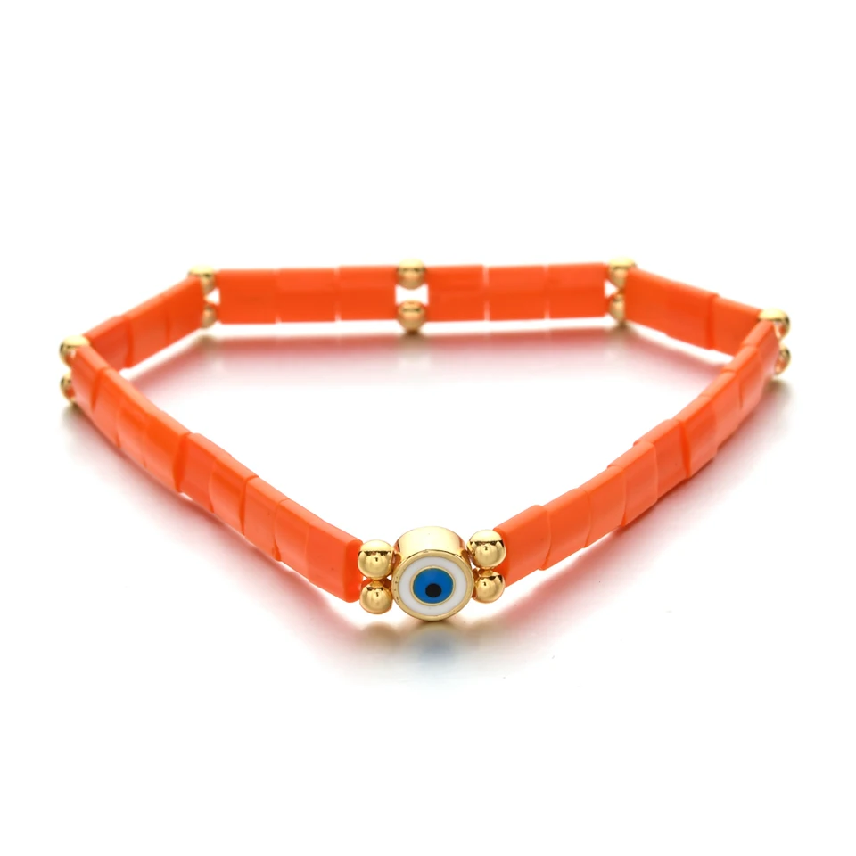 Náramok Miyuki Femme Tila náramky pre ženy darček pre šperky Bohemian Armband Zlato farba Zlo Eye Eye Percery Wholesale