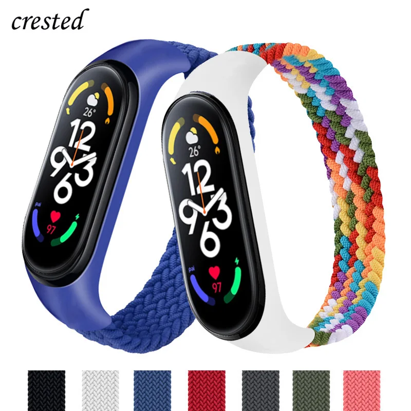 Náramok pre MI pásmo 6 remienok Nylon Braided Solo Loop Pulseira náramok Miband4 Miband5 náramok Xiaomi Mi Band 3 4 5 6 7 Strap Strap