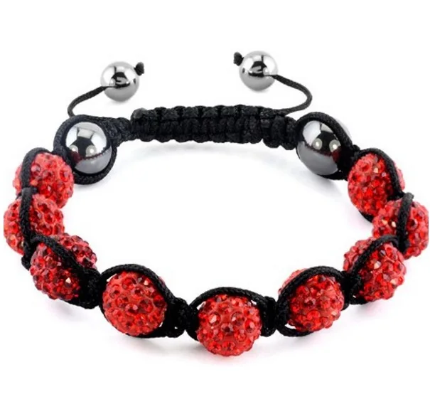 náramok Shambala 9 Diamond Diamond Gall Woven tkanina Shambhala Bracelet Polymér Clay pre dámy
