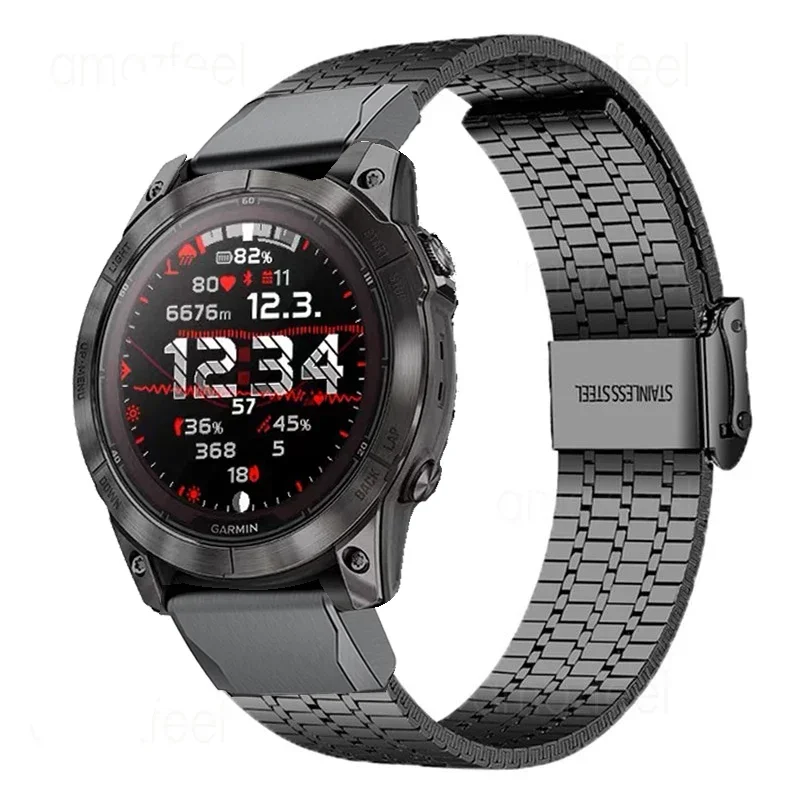 Náramok z nehrdzavejúcej ocele pre kov pre Garmin Fenix ​​7 Pro 7x Pro 6 6x Pro 5 5x Plus Fenix ​​3 -hodinové popruhy Forerunner 935 945 WatchBand
