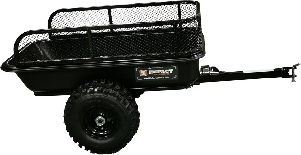 Náraz implementuje 1500 libier poly tamu quet cart cart cargo príves. Skládka sklonu a uvoľnenia nôh pre ATV, trávnik