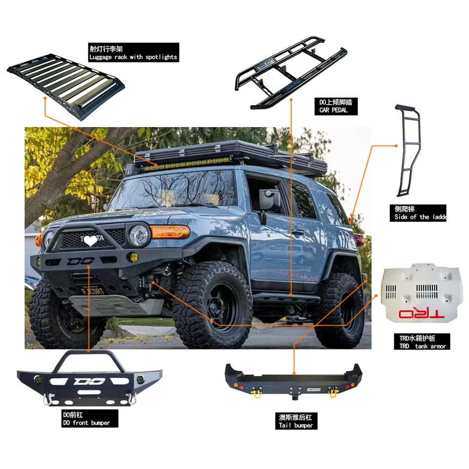 Nárazník automobilu pre Toyota FJ Cruiser do typu nárazník s úplnou súpravou automobilov