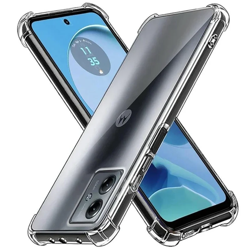 Nárazový airbag TPU puzdro pre Motorola G85 G35 Moto G55 E14 G04 S G24 Power G84 G34 G54 G14 Ochranné krytie Fundas Coque Capa