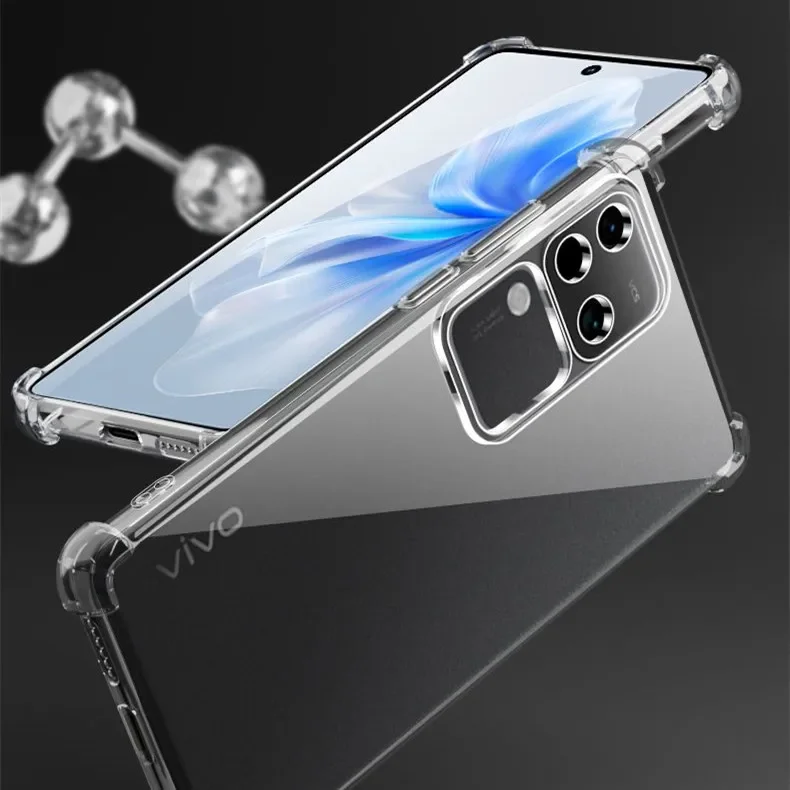 Nárazový airbag TPU puzdro pre Vivo V30 V29E V27E V29 V27 5G Pro Plus Ochranné krytie Capa Fundas Coque Shell Coque Coque
