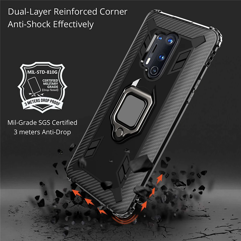 Nárazový prípad pre OnePlus Nord 8 7 7t Pro 6T Magnet Kruhový kryt puzdra pre One Plus Nord 8 7 7T Pro 6T Impact Bumper Shell Cover