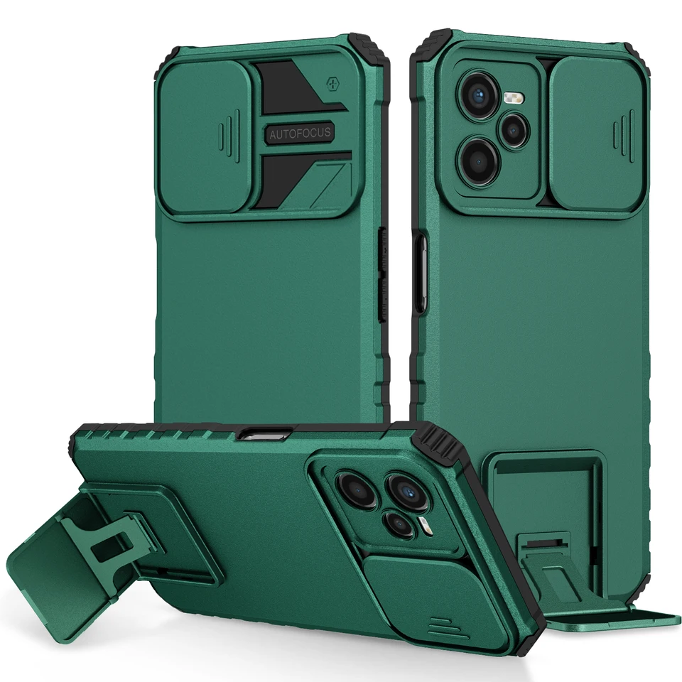 Nárazový prípad pre Realme C35 C31 C25 C21Y C20 C17 C15 Slive Camera Camera Ochrana Ploš