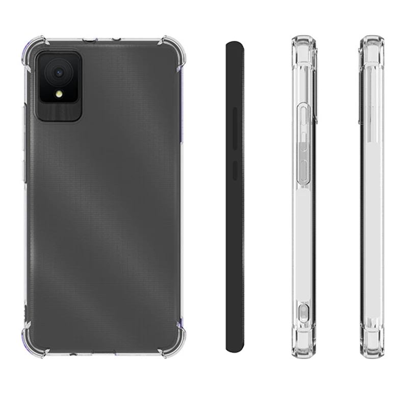 Nárazový puzdro pre TCL 502 TCL502 4G číry airbag Silikón TPU zadný kryt mäkký telefón vzduchový puzdro pre TCL 502 TCL502 4G