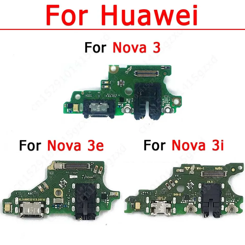 Nástenná doska USB pre Huawei Nova 3 3E 3i Nabíjacia doska Rižná soket Flex kábel PCB konektor Dock Connector náhradné diely