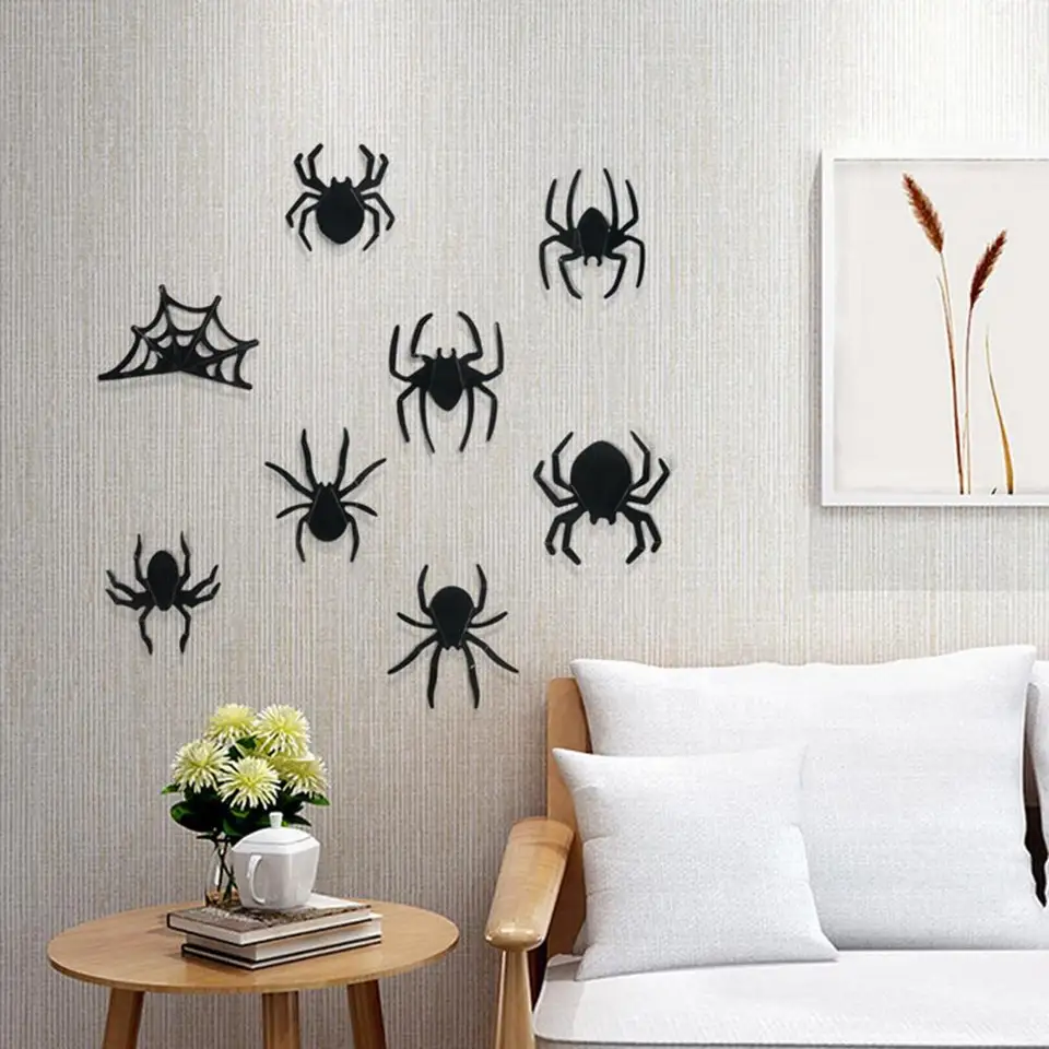 Nástenné nálepky slávnostné halloweenské dekorácie strašidelné 3D Halloween Wall Stumpers Ghosts Strade DIY Duesce Dues pre domáce večierky dekorácie
