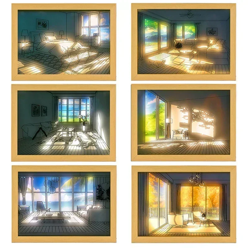 Nástenné svetlo maľba Nabíjateľný dotykový spínač nočná lampa Desktop LED atmosféra osvetlenie svietidla Spálňa obývacia izba Svätý deko