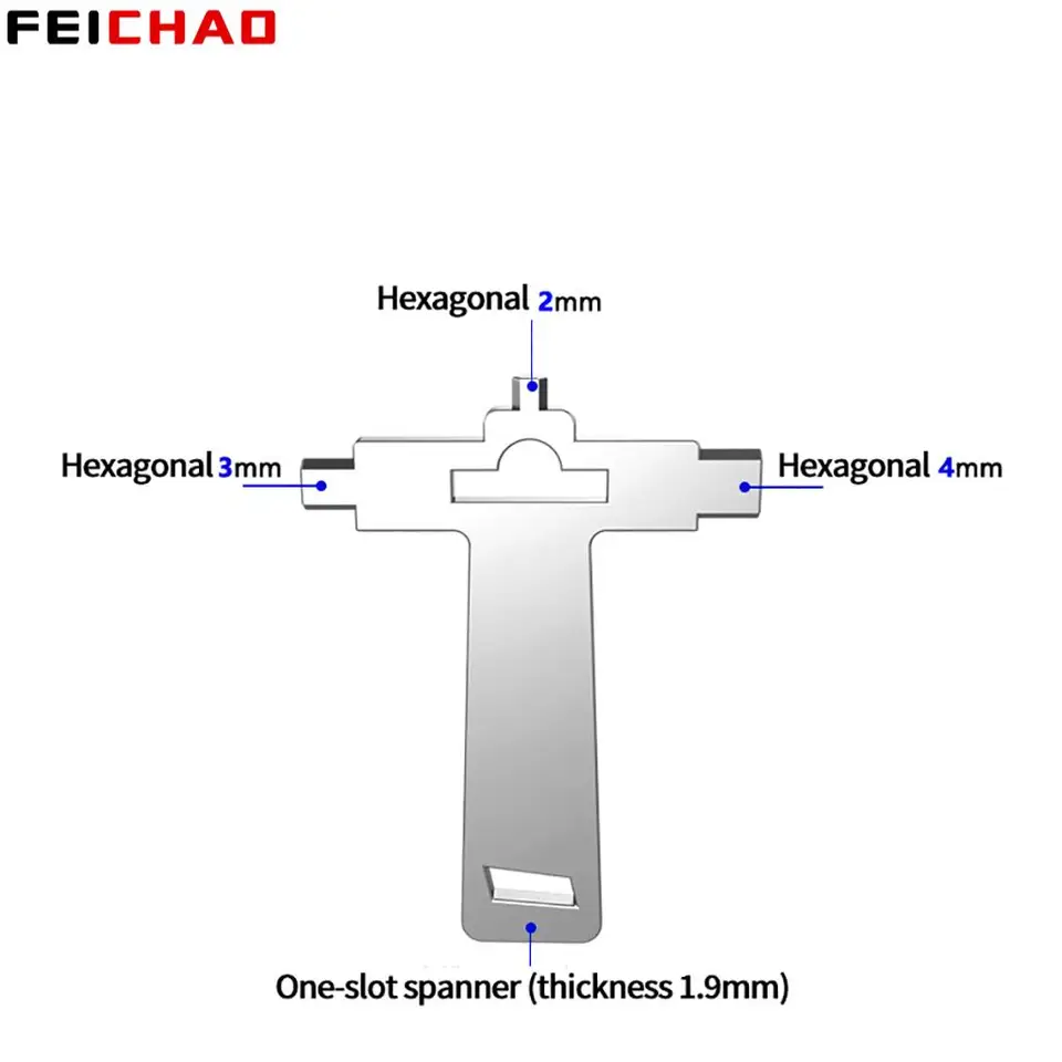 Nástroj Multifunkčný univerzálny DSLR Camera Rig plochý skrutkovač šesťuholníkový kľúč HEX 2 3 4 Kľúčový kľúč pre klietku na fotoaparát L