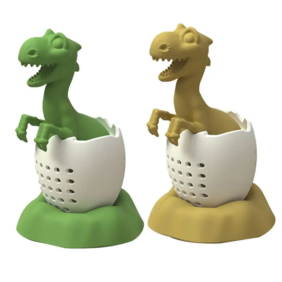 Nástroj na difúzor Silikónový čaj Infuser filter Vyliahnutý nástroj na pitie listu Dinosaur
