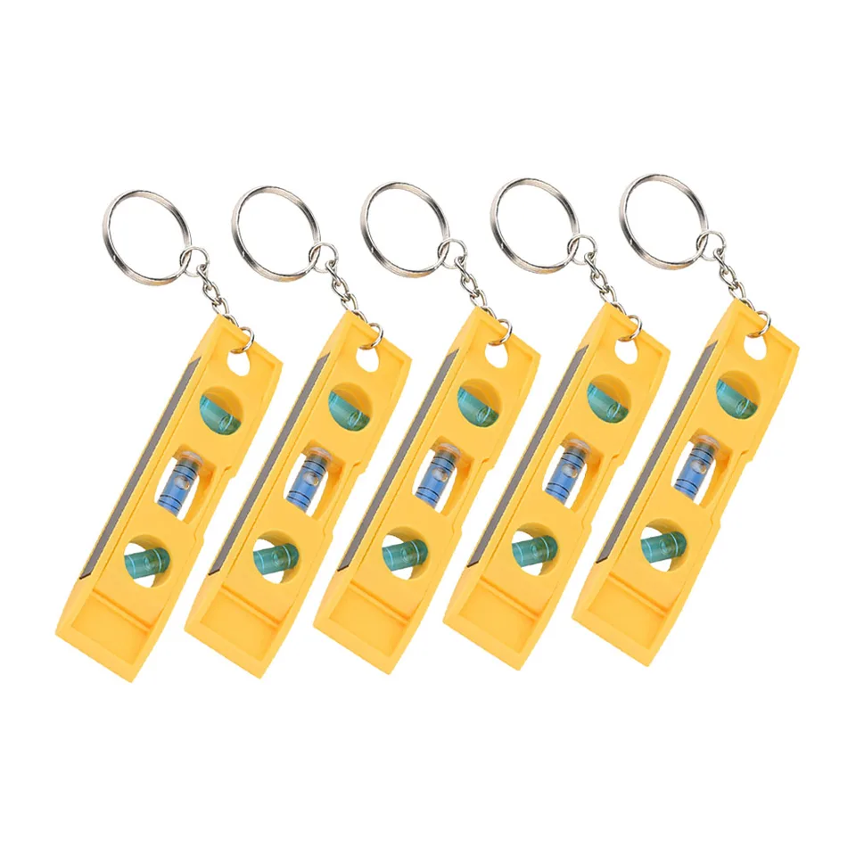 Nástroj na magnetickú úroveň 5ks s kompaktným a ľahkým meracím zariadením Keychain pre presné vodorovné a vertikálne zarovnanie