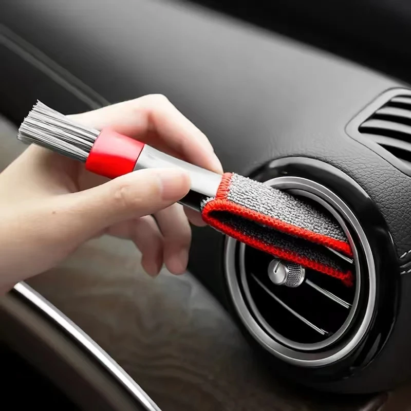 Nástroj na čistenie klimatizácie automobilu Viacúčelové prachové kefové doplnky interiérové ​​viacúčelové kefy na čistenie kefy