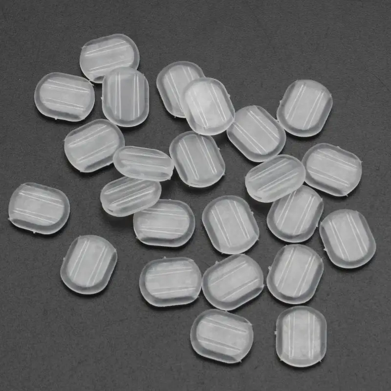 Náušnice 100 kusov 4 veľkosti Comfort náušnice vankúšiky vankúšiky silikón pre sponky náušnice číry náušnice zadné vankúšiky