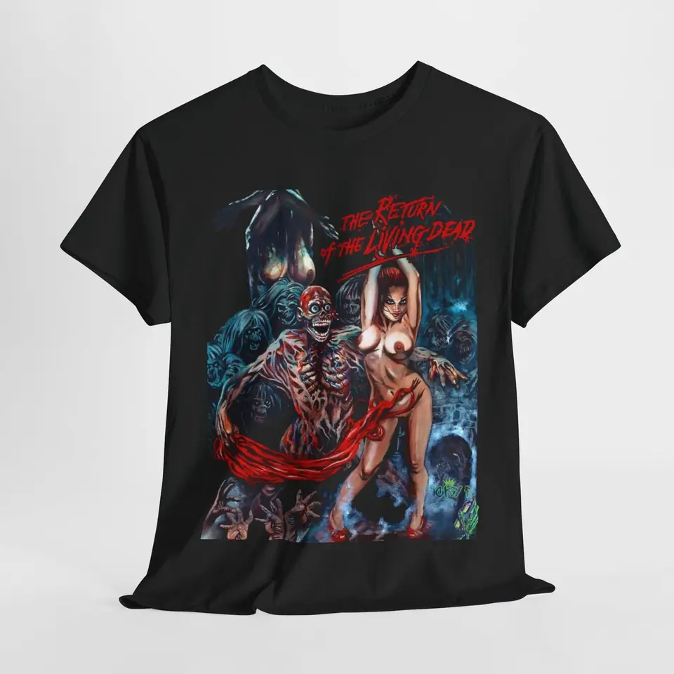 Návrat The Living Dead 1985 Horor film T tričko Unisex Heavy Cotton Tee