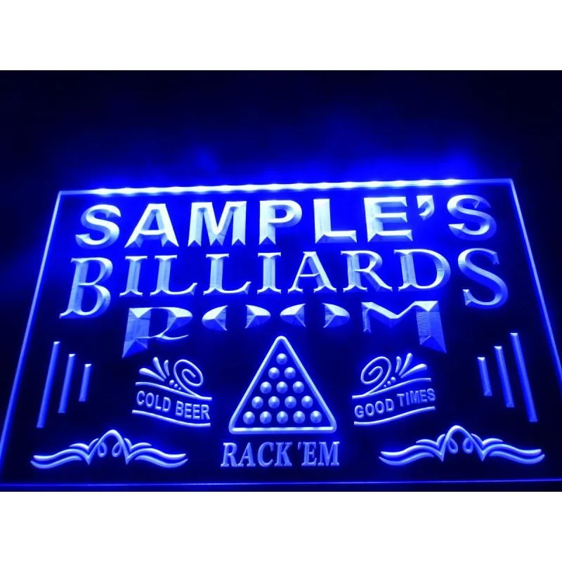Názov personalizovaný vlastný biliard bazén Bar izba LED Neon Sign-3D Castrving Wall Art pre dom, izbu, spálňu, kanceláriu, dekor statku