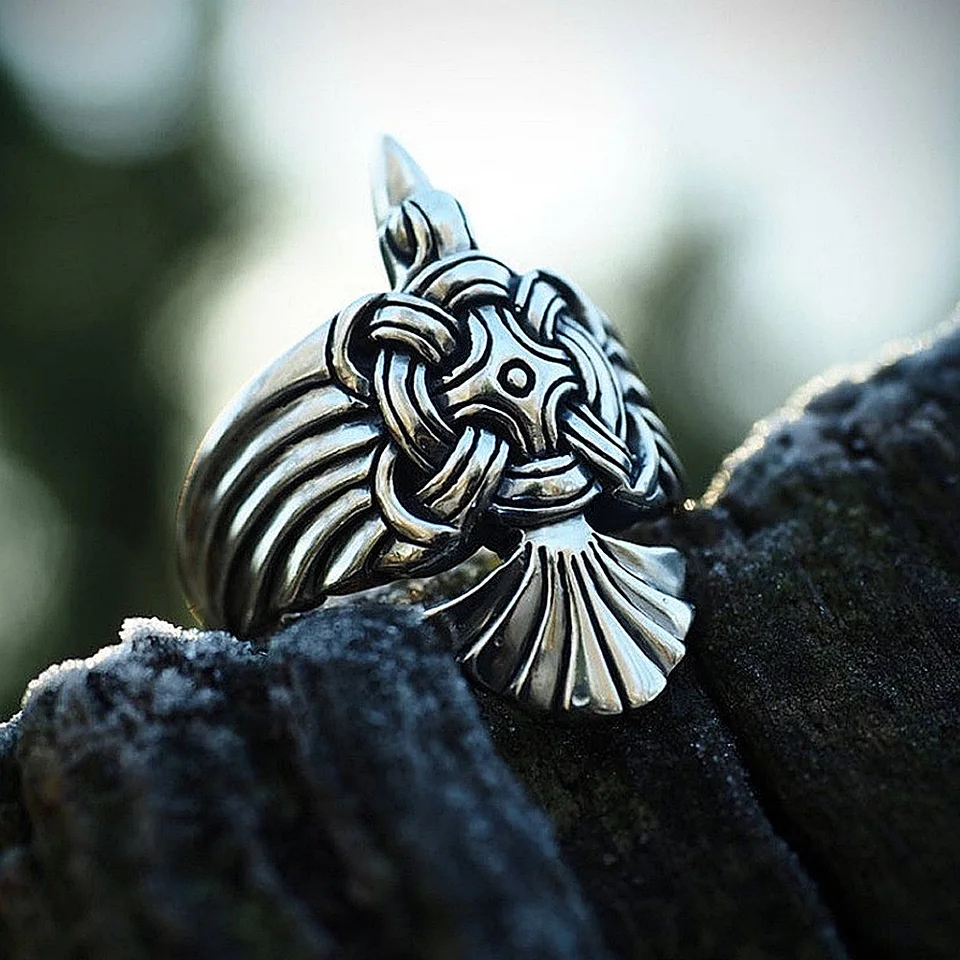 Nórska mytológia Viking Odin Crow prsteň pre mužov z nehrdzavejúcej ocele Celtics uzol retro viking ring Men ženy módne šperky darčeky