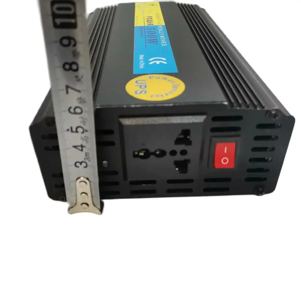 Núdzové UPS 500 W DC 12V až AC 220V 50 Hz Nabíjateľný čistý sinusový vlnový menič s nabíjačkou batérie