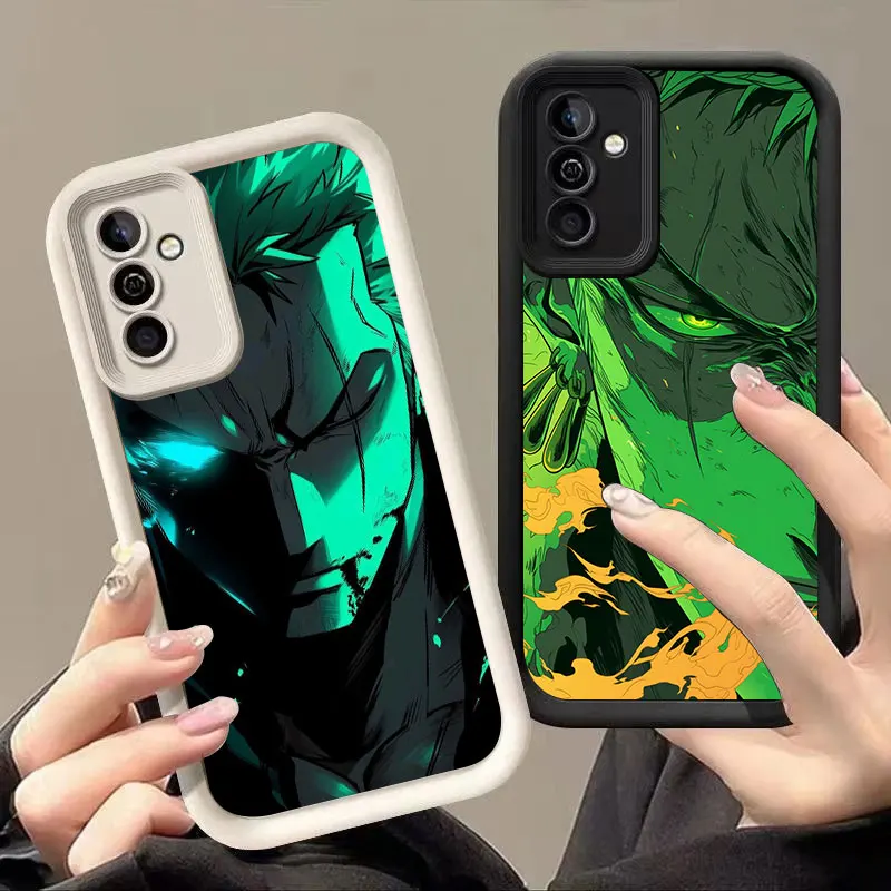 O-One kus roronoa zoro mäkký silikónový puzdro pre Samsung Galaxy S20 S21 S23 Fe S22 S24 plus ultra poznámka 20 ultra