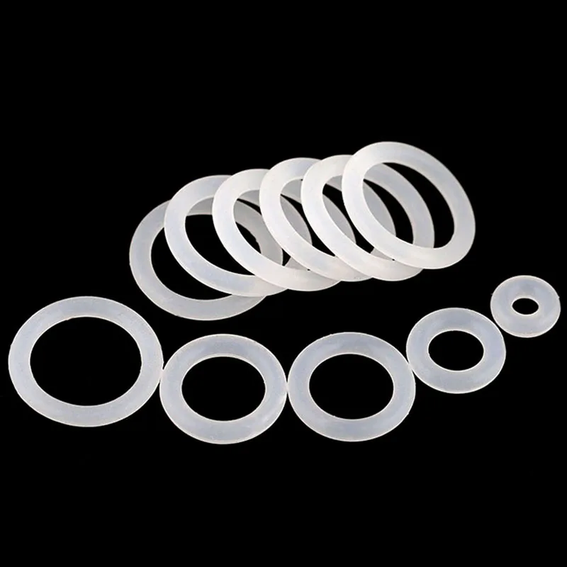 O Rings Tesniny podložky Silikónová biela podložka M3 M4 m6 m7 m8 m9 m10 M11 M12-M60