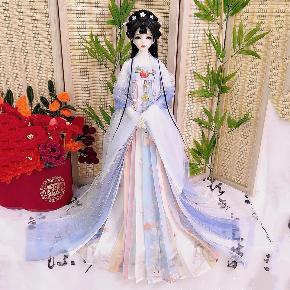 OB27 Barbi 1/6 Obrázok 1/4 1/3 Stupnica BJD Staroveký kostým oblečenie hanfu rozprávkové šaty pre BJD/SD SD13 Big Girl Doll Adsessory 1960
