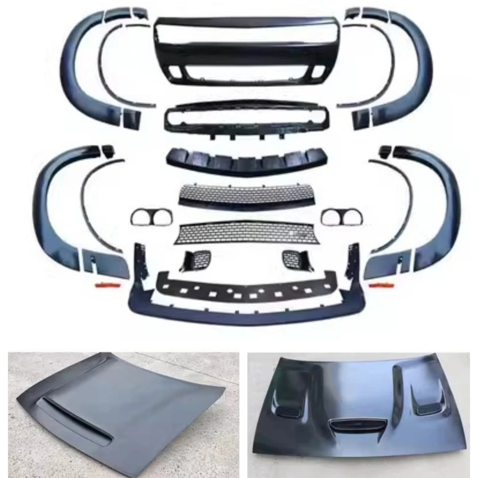 Obal predného zadného nárazníka pre obočie zadného nárazníka pre Dodge Challenger 13-23 MRIVER Convert Convert Wide Body Kit