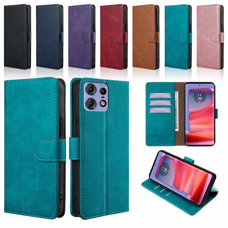 Obchodná peňaženka magnetické karty sloty kožené preklopné puzdro pre Motorola Edge 50 Pro 50 Ultra 50 Fusion Edge 5G 2024 Ochranný kryt