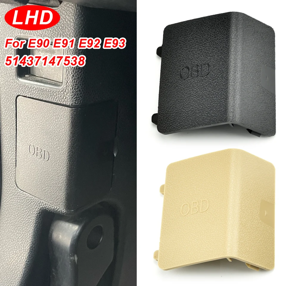 OBDII OBD 2 II Cover Plug Port Diagnostický čierny panel dekoratívne pre BMW E90 E91 E92 E93 3 Series LHD 51437147538