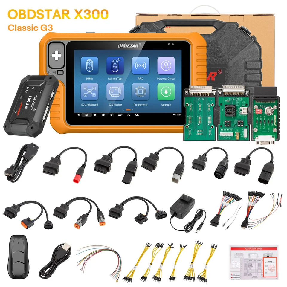 OBDstar X300 Classic G3 Plná verzia podporuje kalibrácia klastrov, ECU Flasher, testovacia platforma pre CAR/ HD/ E-CAR/ MOTO/ Marine
