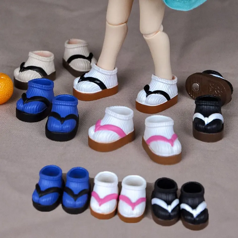 OBITSU11 topánky sandále topánky Plast plastového japonského štýlu šaty žabky Flops topánky pre GSC Body9 OB11 Dolls Accessories Kids Hračky