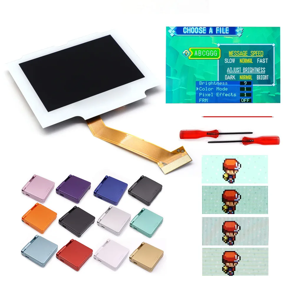 Objektív s bielym sklom-ľahký pokles v 3,0 '' v5 vopred-laminovanej podsvietenia LCD súpravy+čistá škrupina pre GBA SP