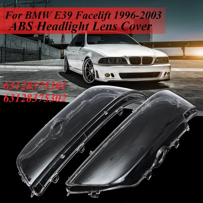 Objektív s objemom svetlometového krytu sklenený objektív automobilov hlava Light Light Súprava 63128375302 63128375302 pre BMW 5 Series E39