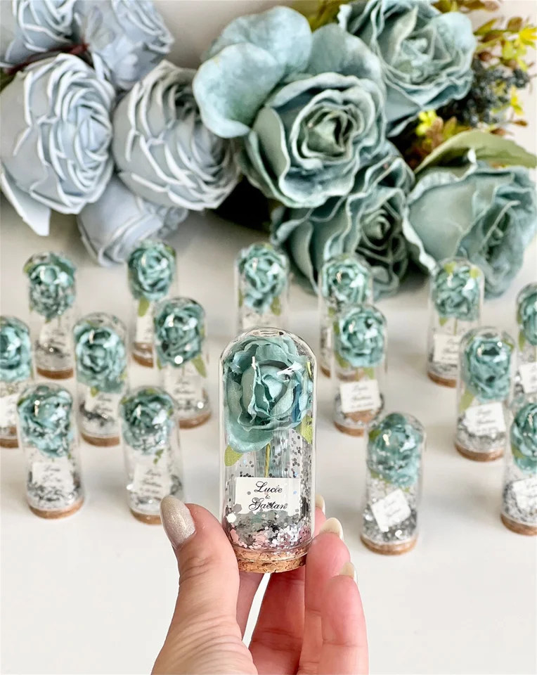Objemové svadobné uprednostňovanie pre hostí, láskavosť Rose Dome, Personalizované darčeky na párty, krása a zvieracie laskavosti, rustikálne uprednostňuje GI