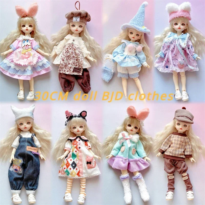 Oblečenie bábiky vhodné pre 1/6 28 cm-30 cm Fat Bjd Doll Princess Diecking Girl's Diy Toy Darček