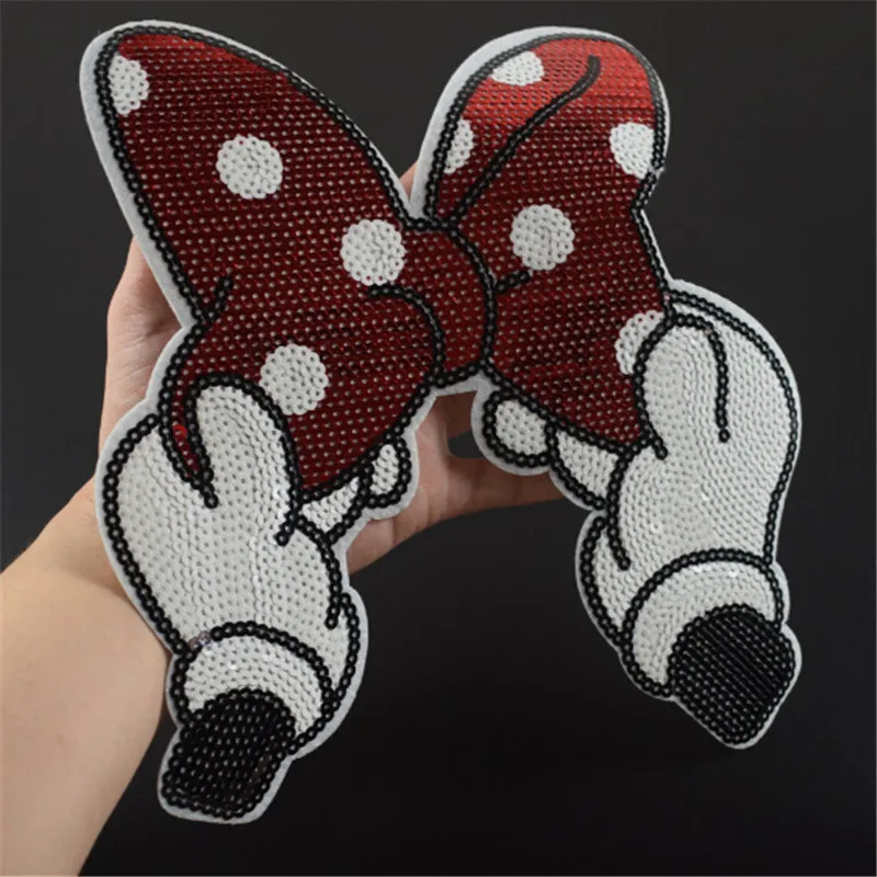 Oblečenie dámske košele top pre domácich majstrov, veľké záplaty Cartoon Bowknot Flitre sa zaoberajú s ňou tričko Dievčatá na záplatách na nálepky
