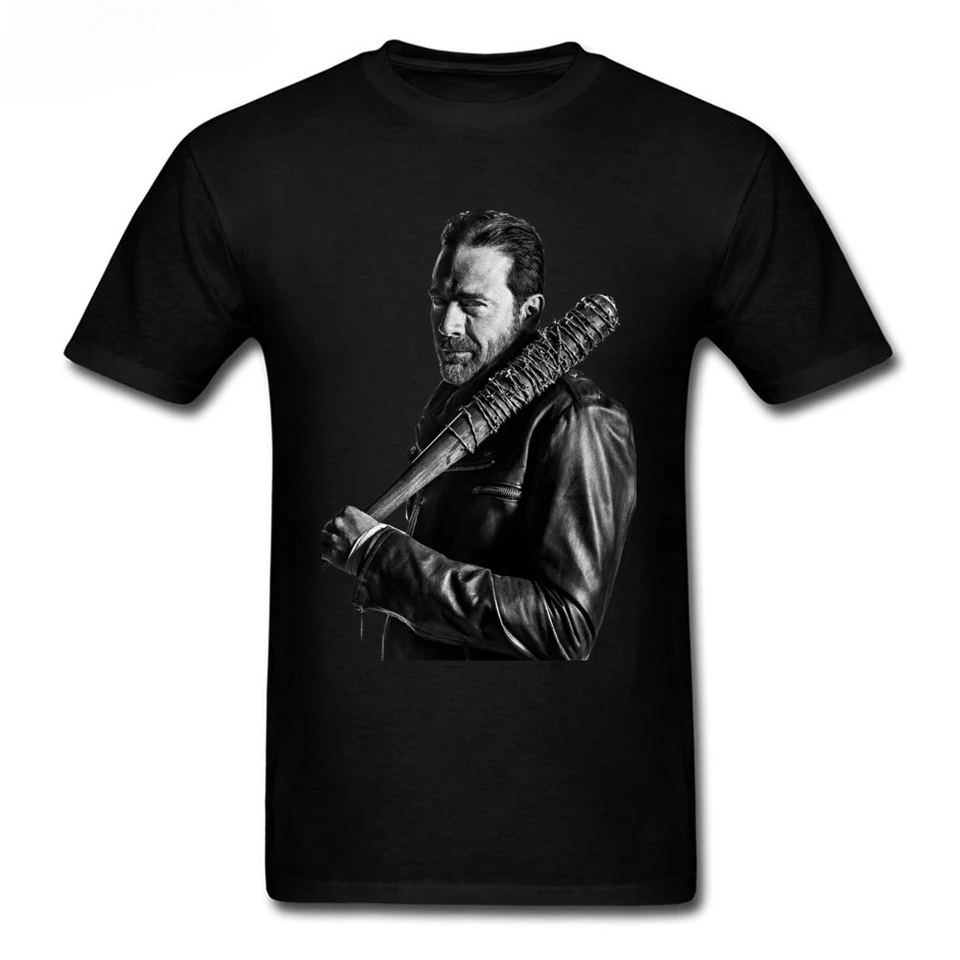 Oblečenie Horúci predaj xxxl Tričko Zima prichádza The Walking Dead Negan Men Tops Tops Tees Cool čierne punkové tričká s krátkym rukávom 2024 nové