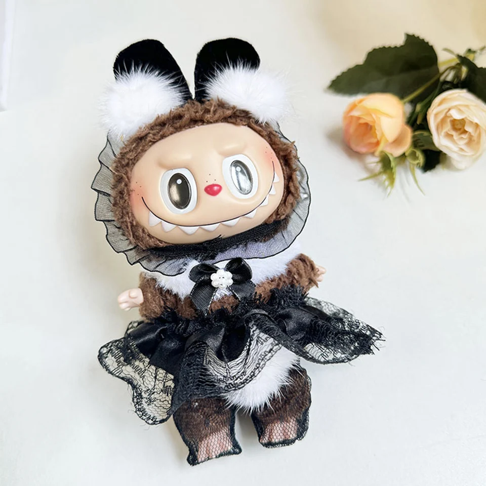 Oblečenie pre bábiky pre oblečenie pre Labubu 17 cm Dolls Accessories No Doll Doll Doll Doll oblečenie oblečenia pre dievčatá narodeninové darčeky
