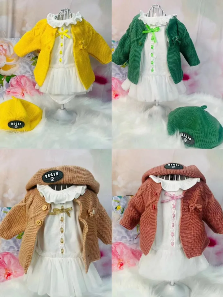Oblečenie pre silikónové dieťa 55 cm / 22 palcových odevov Doll Set Bebes Reborn Menina Girl Doll Doll Outfit Toy Darčekový sveter 3 kusové sada