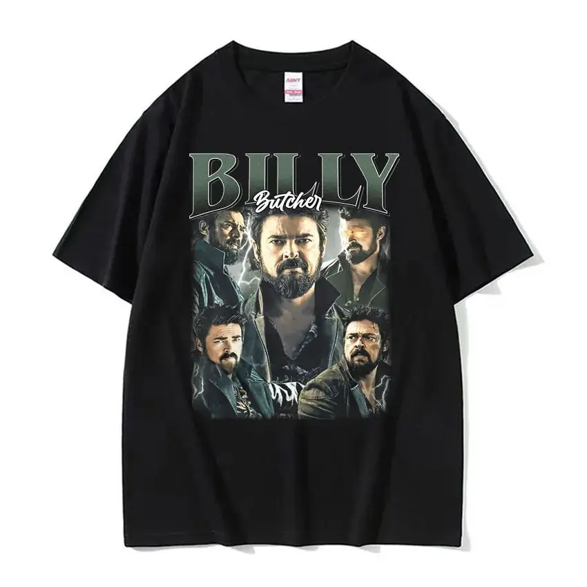 Obmedzené chlapcov William Billy Butcher Vintage Graphic T košeľa pánske oblečenie móda harajuku y2k nadmerné bavlnené tričko