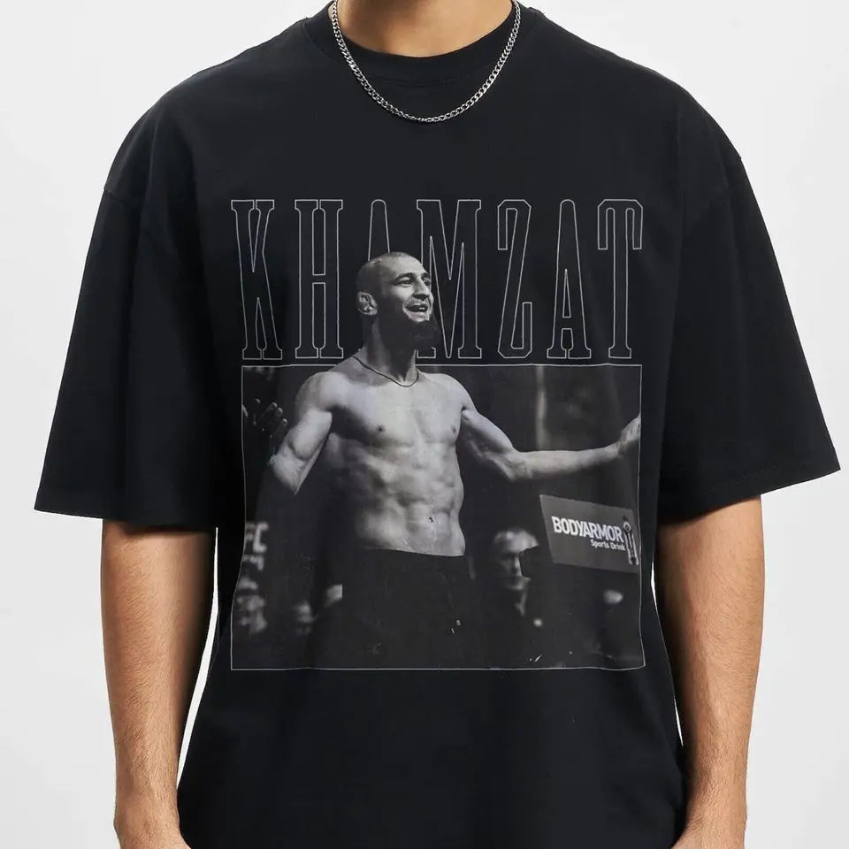 Obmedzené Khamzat Chimaev košeľu vintage 90. roky Grapic zmiešaný bojový umelec Tee unisex