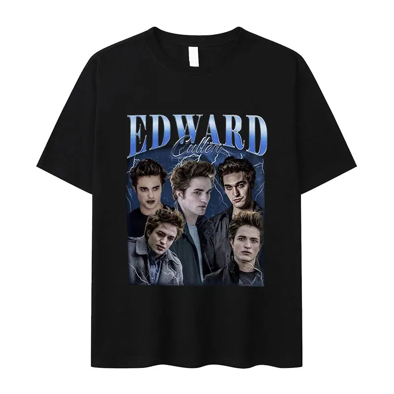Obmedzený Edward Cullen Twilight Grafické tričko Pánske retro vysoko kvalitné módne tričká Muž s nadmernou bavlnou Tričko Streetwear