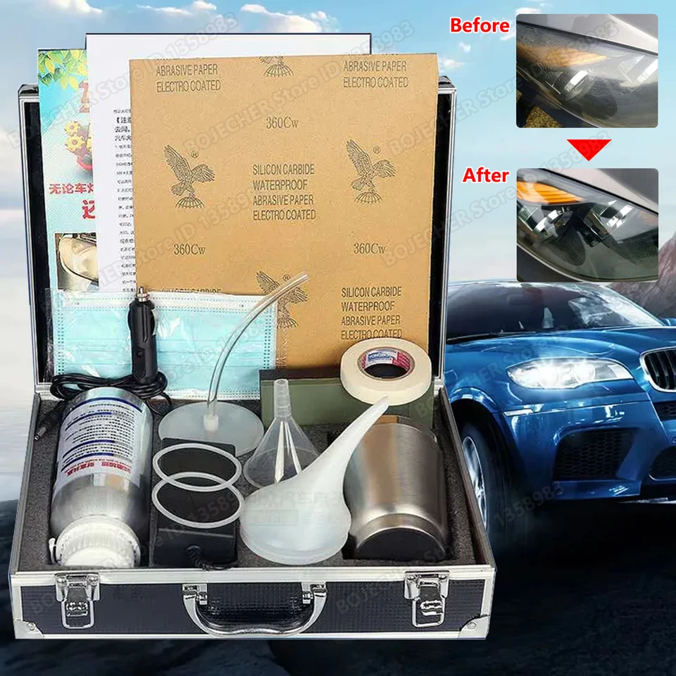 Obnova obnova automobilu s svetlometom automobilu Súprava na opravu renovácie TEPECTLAMP 50 ml/100 ml svetlometov kvapalina Čistá automatická súprava automatických nástrojov