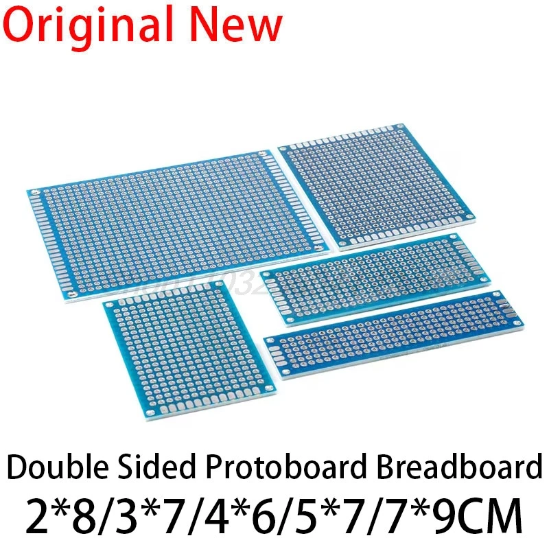 Obojstranná protoboardová doska Universal PCB Experiment Circuit Board Blue 2x8/3x7/4x6/5x7/7x9cm pre projekt spájkovania pre domácich majstrov