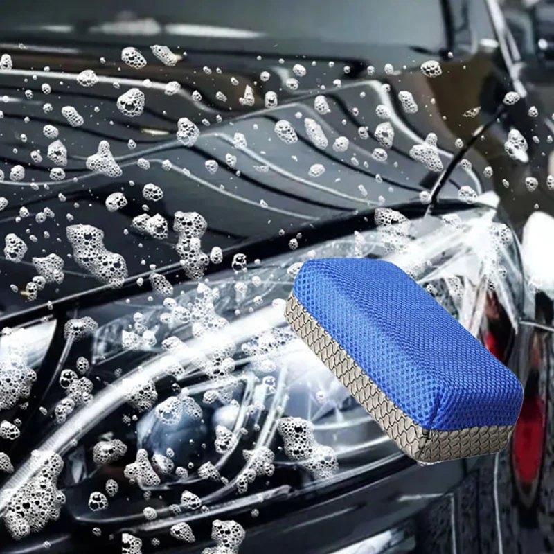 Obojstranné umývanie automobilov Sponges Bug Remover Sponge Čistenie dechtovej špongie na umývanie super absorbentných vankúšikov s mäkkým automobilom