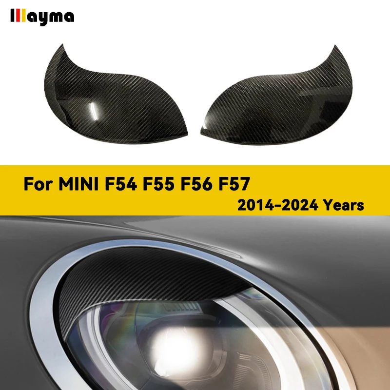 Obočie s obočím s uhlíkovými vláknami obočia obočia FRP Front Angry vieče pre mini F54 Clubman F55 5 Dvere F57 CABRIO 3 Dvere F56 Cooper