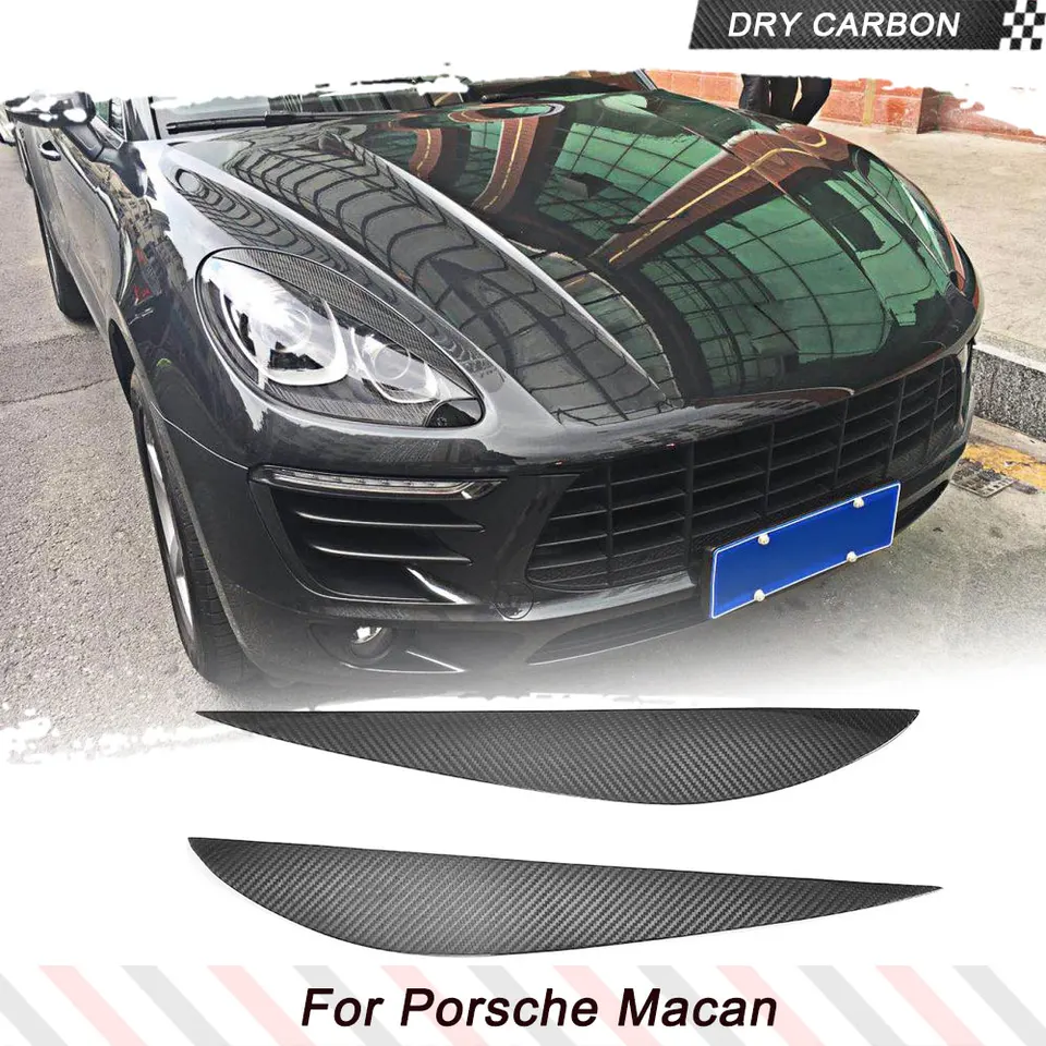 Obočie suchého uhlíka pre predné obočie pre Porsche Macan Base/Turbo/GTS/S Sport Utility 4door 2014-2018 Hlavné žiarovky