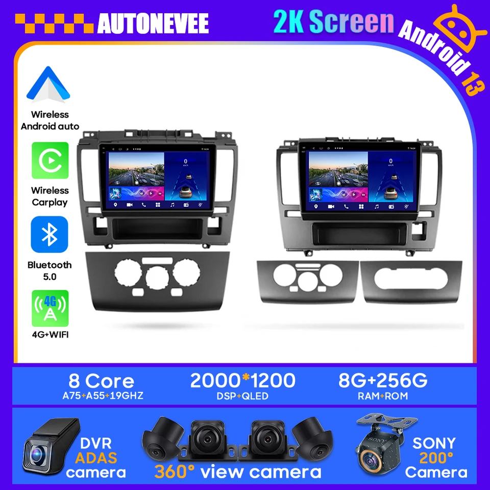 Obrazovka automobilu 7862 pre Nissan Tiida C11 2004 - 2013 Android CarPlay Head Unit Multimedia GPS BT Navigačné rádio Video Auto 2Din 4G